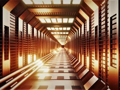 Sci-Fi Hallway 3D model