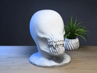 Alien beast concept headphone Stand 3D print model