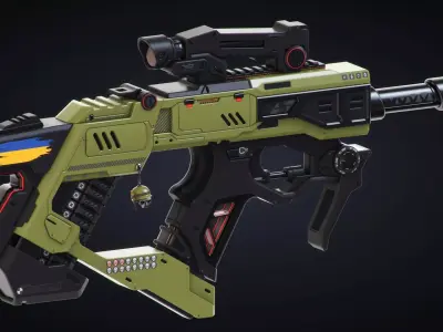 Sci-Fi sniper 3D model