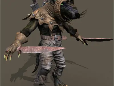 Ratkin Rogue Light Version Low-poly 3D model