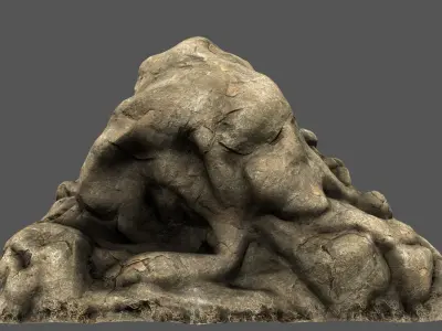 cave 01 Low-poly 3D model