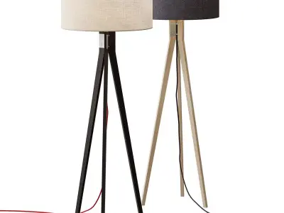 Folk Tripod Floor Lamp 3D model