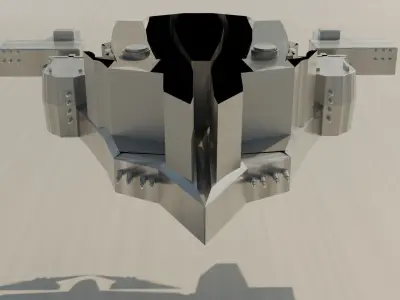spaceship Low-poly 3D model 23