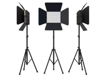Barn Door Studio Light 3D model