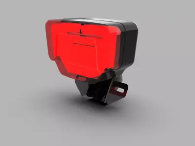 Generic Motorcycle LED Taillights Low-poly 3D model