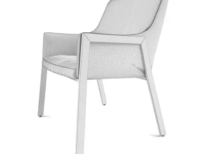 Sunpan - Bernadette Dining Armchair - Kendall Grey 3D model