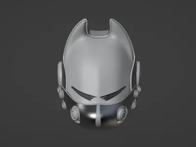 Sci-Fi Helmet Cyberpunk Dog 3D Model Low-poly 3D model