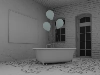 cinematic bathtub  3D model
