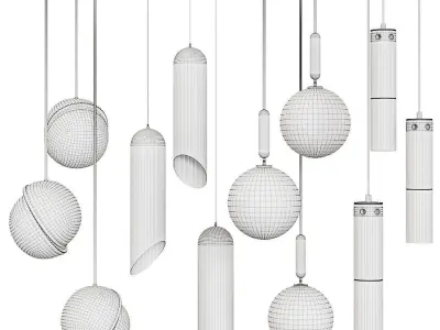 Pendant set 001 3D model