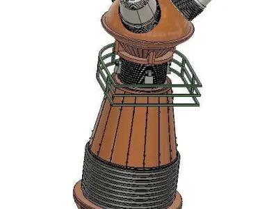 Star Wars Return of the Jedi Shield Generator Tower Studio Scale 3D print model