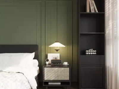 French Style Bedroom Low-poly 3D model