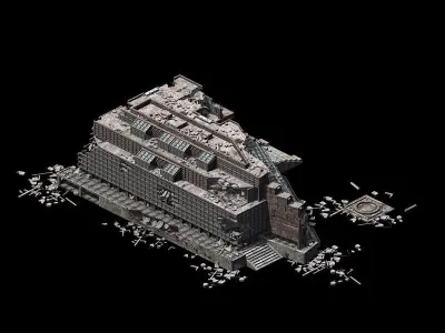 Different dimension - architecture - ruins 02 3D model