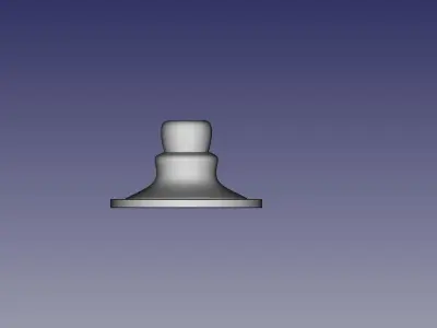 printable door knob with holes for bolts 3D print model