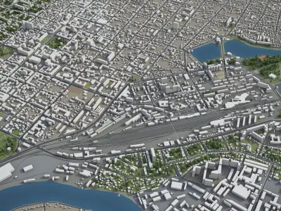 Krasnodar  Low-poly 3D model