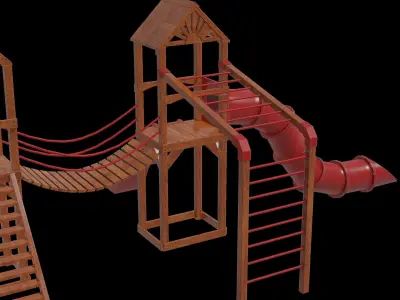 Playground Modular Assets Realistic Low-poly 3D model