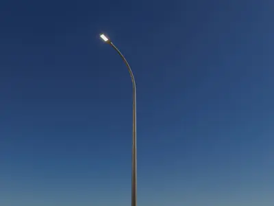 Street Light 12 version 13 6m with pole 1 Low-poly 3D model
