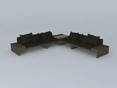 Exterior sectional set 3D model