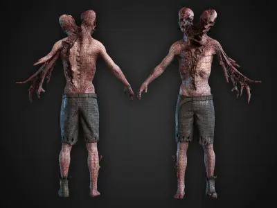Necromorph Low-poly 3D model