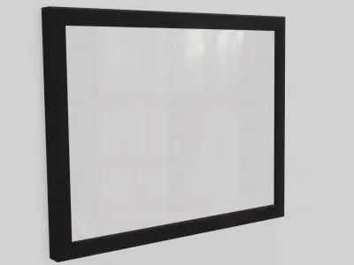 Small Whiteboard Low-poly 3D model