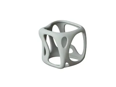 SciFi Cube Object No 17169 Low Poly Shape Texture