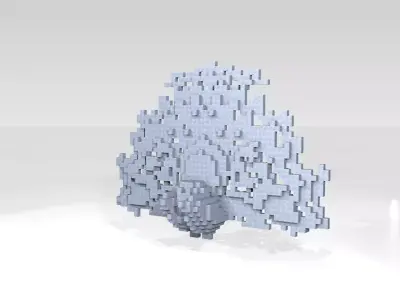 Peafowl Voxel 3D model