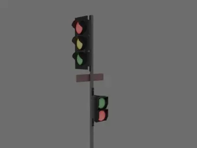 3D Model of Urban Traffic Light 3D model