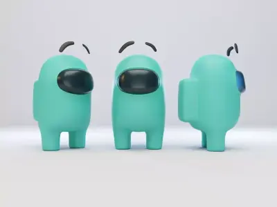 Among Us Eyebrows Character  3D model