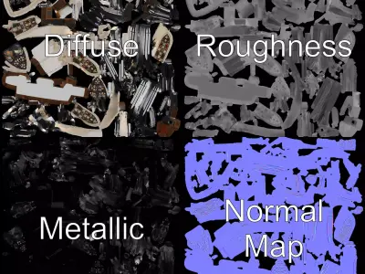 Gothic Cathedral Organ model pack Low-poly 3D model