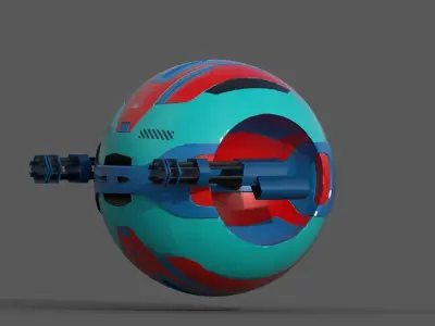 Scifi Ball Low-poly 3D model