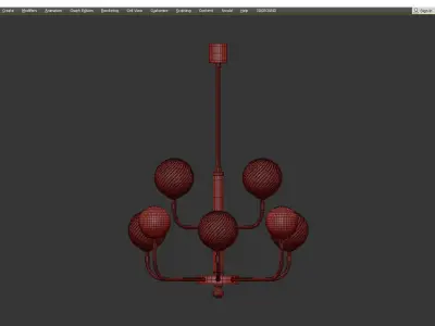 Multiforme B and L CHANDELIER Low-poly 3D model