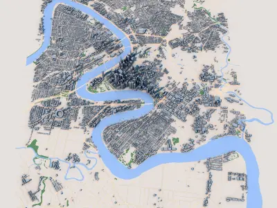 Brisbane City Australia 3D model