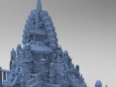 Wizards Master Fortress Towers 2 3D model