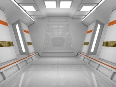 Sci Fi Corridor 3D model 53