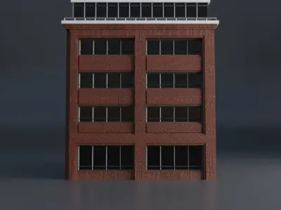 URBAN CITY BUILDING 5 Low-poly 3D model purchase