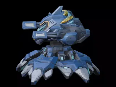 Blizzfrost legendary mech from Mech Arena game 3D model