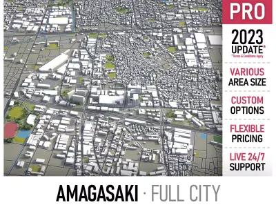 Amagasaki Low-poly 3D model