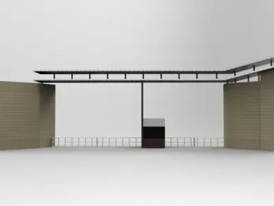 Entrance Gate Low-poly 3D model