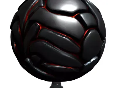 Futuristic Power Core Sphere Low-poly 3D model