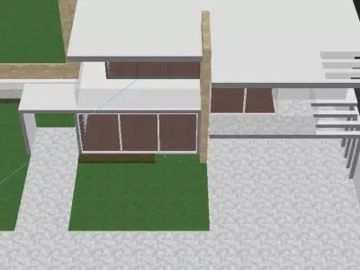 Contemporary Townhouse Condo with pool 3D model