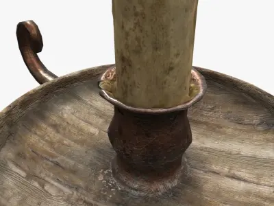 Candle Holder Low-poly 3D model