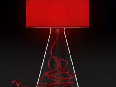 Glass Table Lamp 3D model buy
