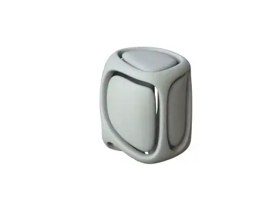SciFi Cube Object No 67144 Low Poly Shape Low-poly 3D model
