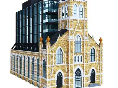 Residential Building The Lucas Boston 3D model