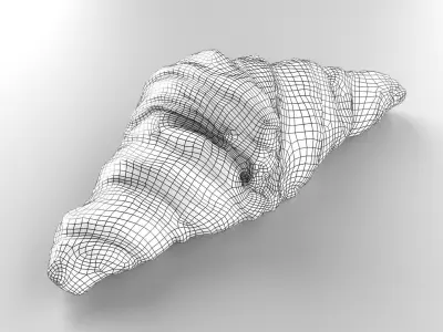 Croissant - 3D Scan Low-poly 3D model