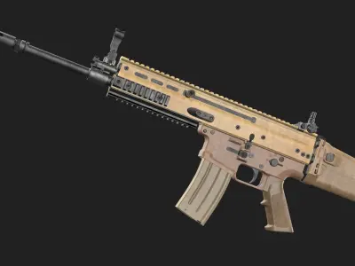 FN SCAR-H SCAR-L Bundle 3D Model Pack