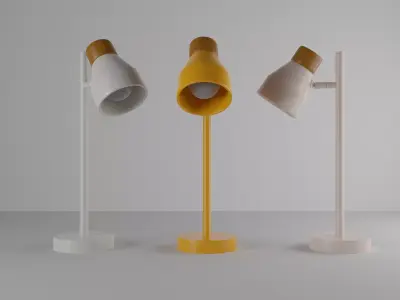 Albert Table Light 3D model in three colours 3D model