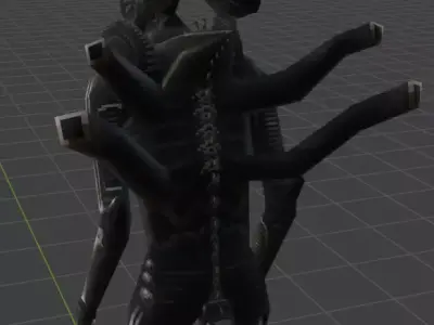 Low Poly Xenomorph Model Low-poly 3D model