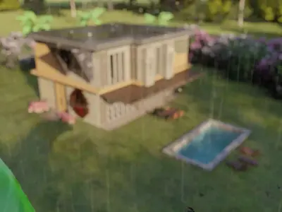 villa house in jungle 3D model