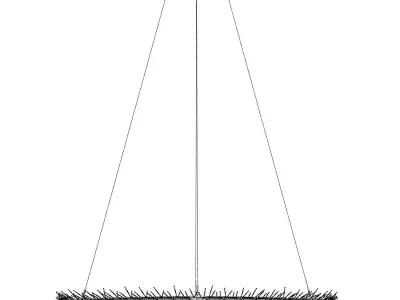 ANEMONE CIRCULAR 37 WIDE GOLD PENDANT 3D model