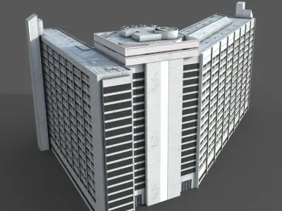 Hyatt Regency San Francisco Low-poly 3D model